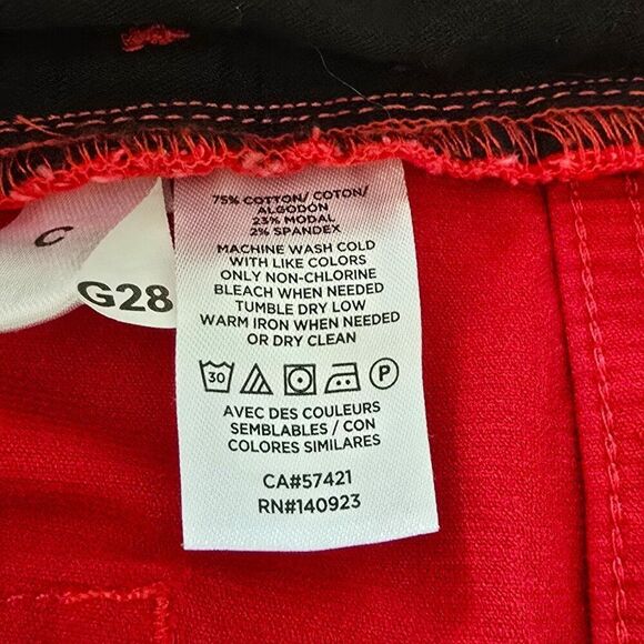 Loft Made and Loved Red Corduroy Pants 29/8 High Waist Skinny Womens 31 x 28 - Picture 10 of 10